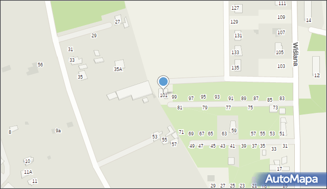 Kozienice, Wiślana, 101, mapa Kozienice