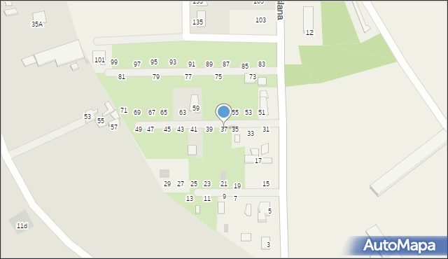 Kozienice, Wiślana, 37, mapa Kozienice