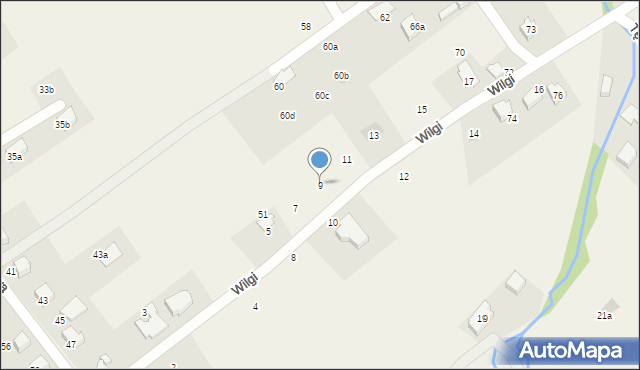 Kozy, Wilgi, 9, mapa Kozy