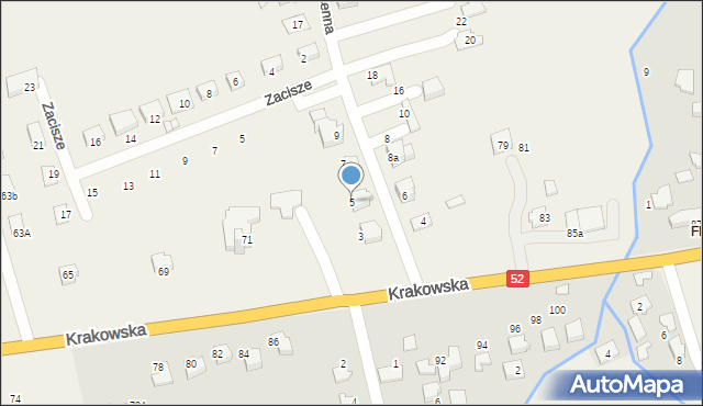 Kozy, Wiosenna, 5, mapa Kozy