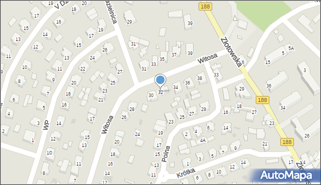 Krajenka, Witosa Wincentego, 32, mapa Krajenka