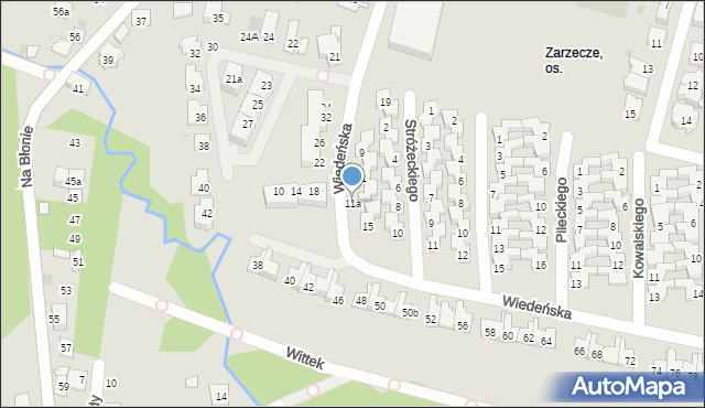 Kraków, Wiedeńska, 11a, mapa Krakowa