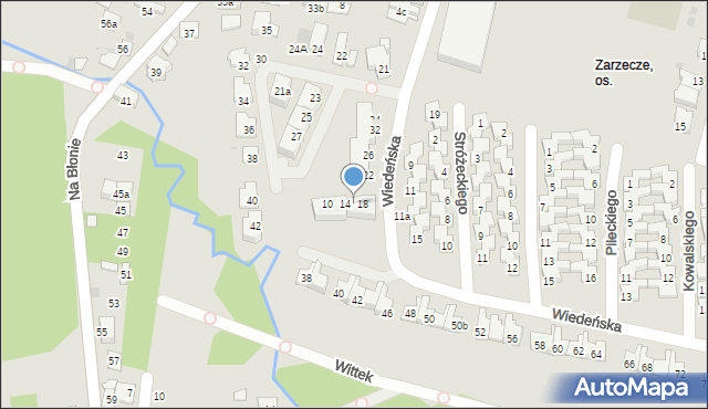 Kraków, Wiedeńska, 16, mapa Krakowa