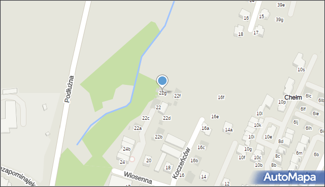 Kraków, Wiosenna, 22g, mapa Krakowa