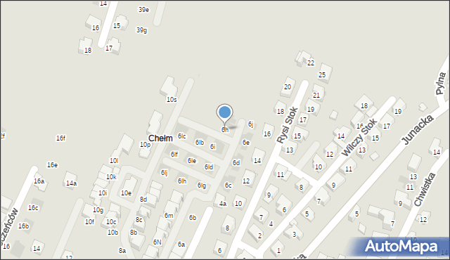 Kraków, Wiosenna, 6h, mapa Krakowa