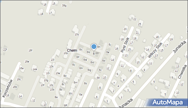 Kraków, Wiosenna, 6i, mapa Krakowa