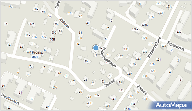 Kraków, Wiśniewskiego Jerzego, prof., 3, mapa Krakowa