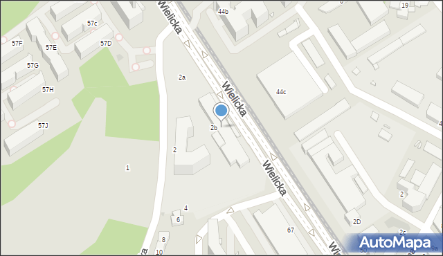 Kraków, Wielicka, 61b, mapa Krakowa