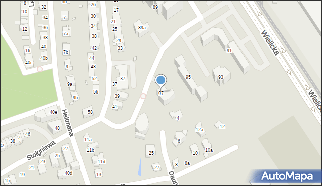 Kraków, Wielicka, 97, mapa Krakowa