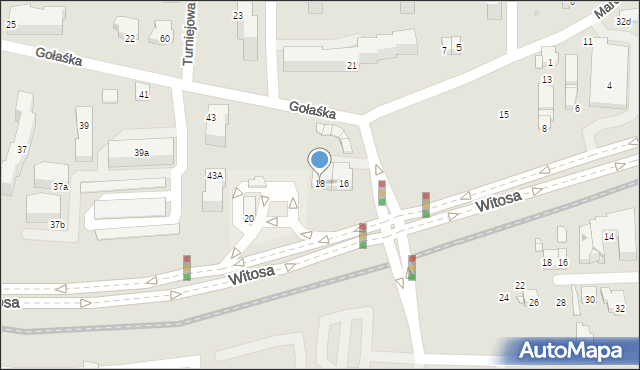 Kraków, Witosa Wincentego, 18, mapa Krakowa