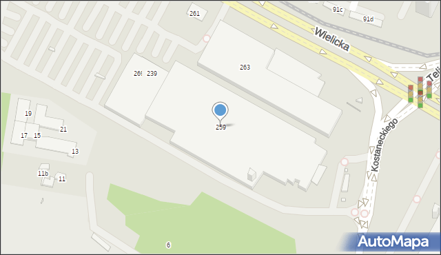 Kraków, Wielicka, 259, mapa Krakowa