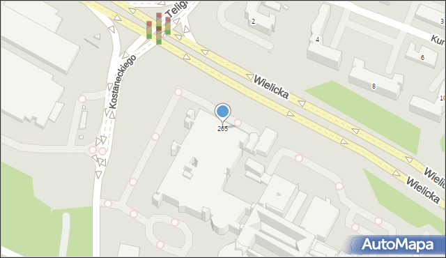 Kraków, Wielicka, 265, mapa Krakowa