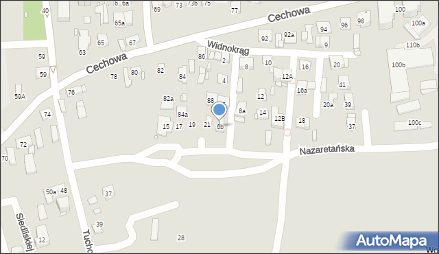 Kraków, Widnokrąg, 6b, mapa Krakowa