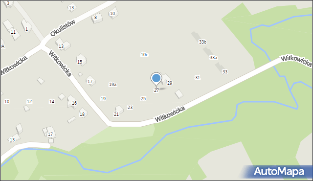 Kraków, Witkowicka, 27, mapa Krakowa