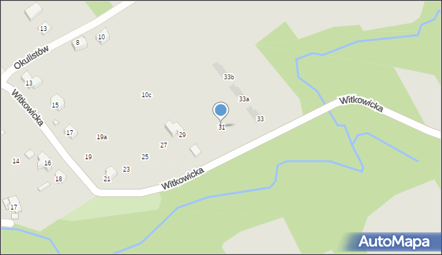 Kraków, Witkowicka, 31, mapa Krakowa