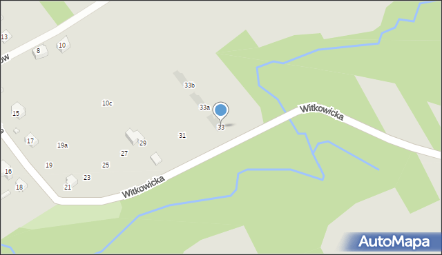 Kraków, Witkowicka, 33, mapa Krakowa