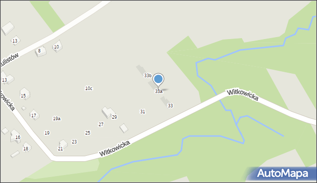 Kraków, Witkowicka, 33a, mapa Krakowa