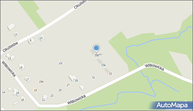 Kraków, Witkowicka, 33b, mapa Krakowa