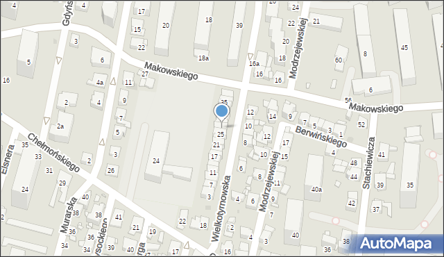 Kraków, Wielkotyrnowska, 27, mapa Krakowa