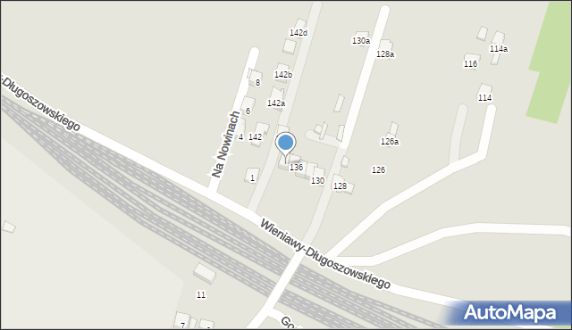 Kraków, Wieniawy-Długoszowskiego Bolesława, gen., 138, mapa Krakowa