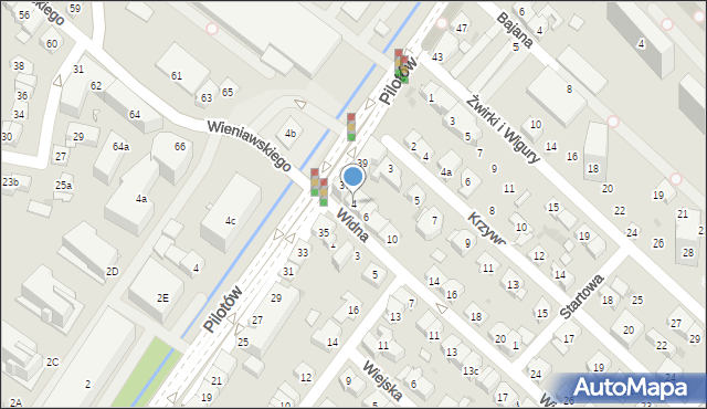 Kraków, Widna, 4, mapa Krakowa