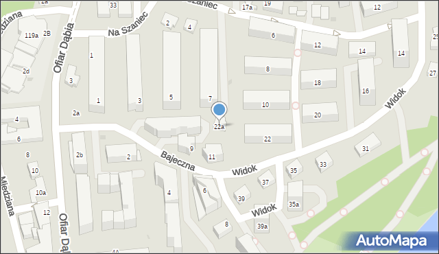 Kraków, Widok, 22a, mapa Krakowa