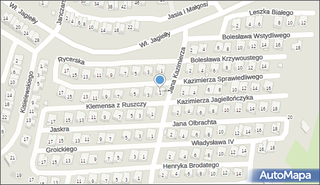 Kraków, Wierzynka Mikołaja, 1, mapa Krakowa