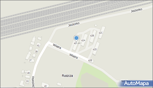 Kraków, Wiatra Narcyza, 42, mapa Krakowa