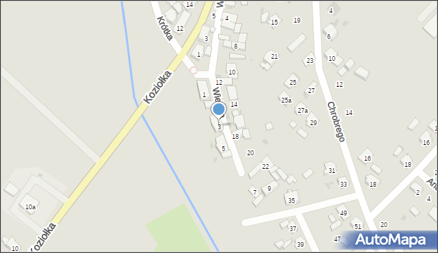 Krapkowice, Wiejska, 3, mapa Krapkowice