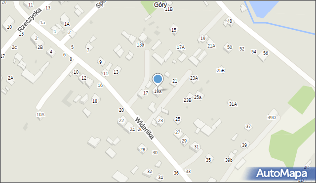 Kraśnik, Widerlika Józefa, 19a, mapa Kraśnik