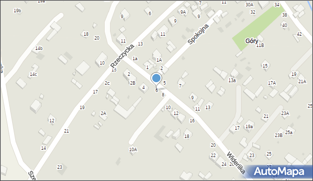 Kraśnik, Widerlika Józefa, 6, mapa Kraśnik