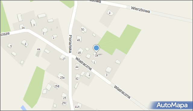 Krasocin, Wiatraczna, 1a, mapa Krasocin