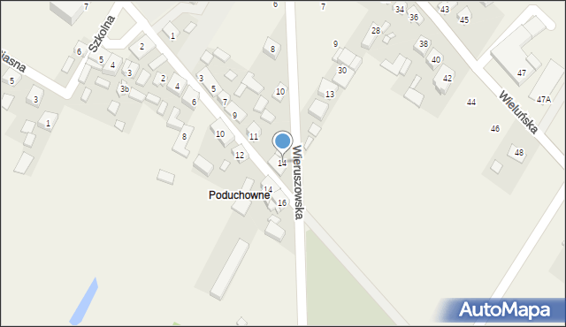 Kraszewice, Wieruszowska, 14, mapa Kraszewice