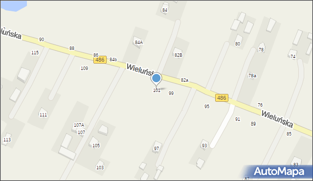 Kraszkowice, Wieluńska, 101, mapa Kraszkowice