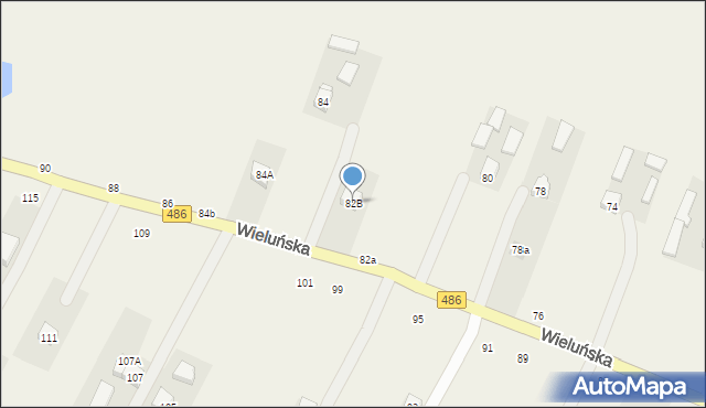 Kraszkowice, Wieluńska, 82B, mapa Kraszkowice