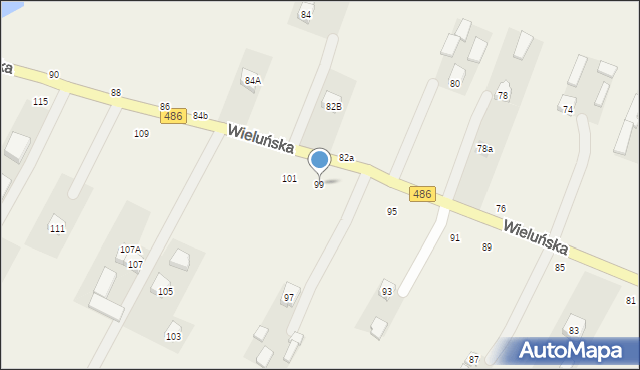 Kraszkowice, Wieluńska, 99, mapa Kraszkowice