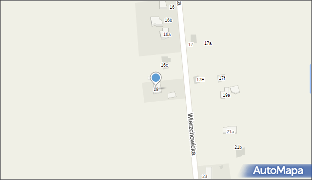 Krępiec, Wierzchowicka, 18, mapa Krępiec