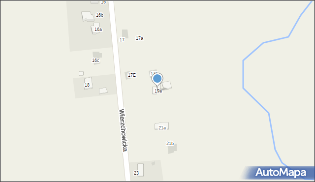 Krępiec, Wierzchowicka, 19a, mapa Krępiec
