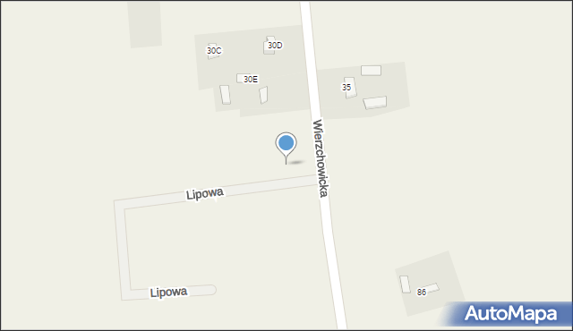 Krępiec, Wierzchowicka, 34, mapa Krępiec