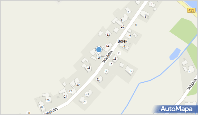 Krępna, Wiejska, 16, mapa Krępna