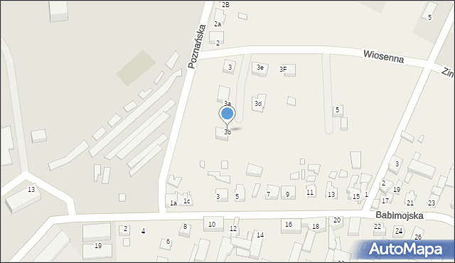 Krężoły, Wiosenna, 3b, mapa Krężoły