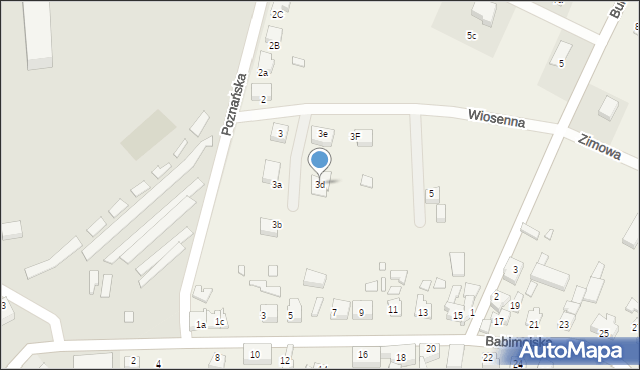 Krężoły, Wiosenna, 3d, mapa Krężoły