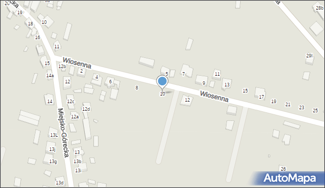 Krobia, Wiosenna, 10, mapa Krobia