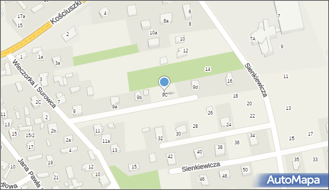 Kroczyce, Wieczorka i Surowca, 9C, mapa Kroczyce