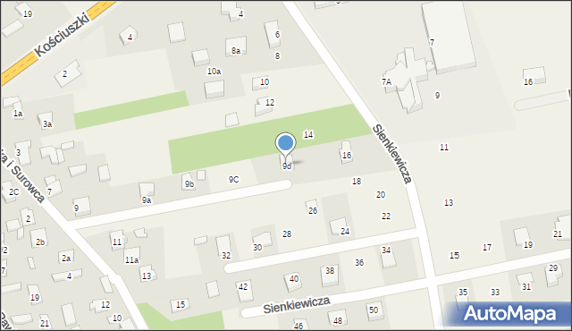 Kroczyce, Wieczorka i Surowca, 9d, mapa Kroczyce