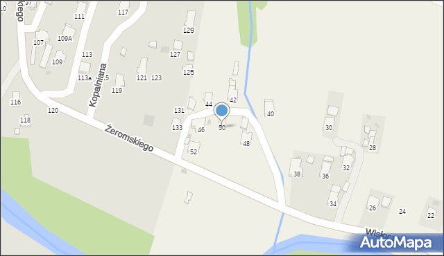 Krościenko Wyżne, Wisłocza, 50, mapa Krościenko Wyżne