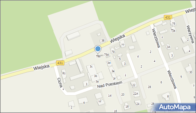 Krosinko, Wiejska, 79b, mapa Krosinko