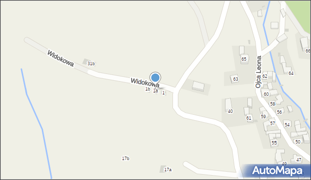 Krośnica, Widokowa, 1a, mapa Krośnica