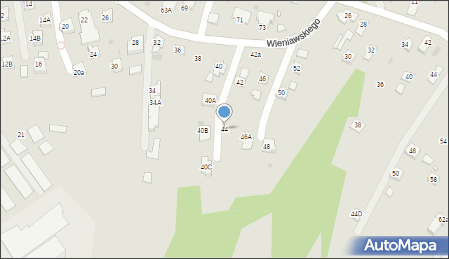 Krosno, Wieniawskiego Henryka, 44, mapa Krosna
