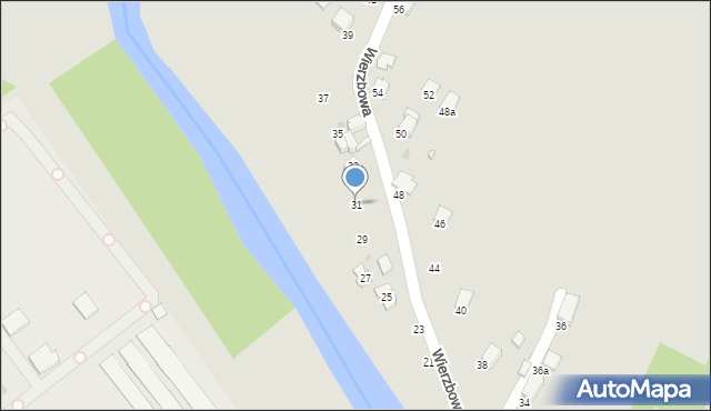 Krosno, Wierzbowa, 31, mapa Krosna